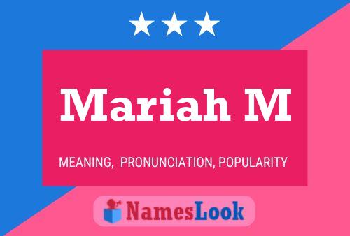 Mariah M Namensposter