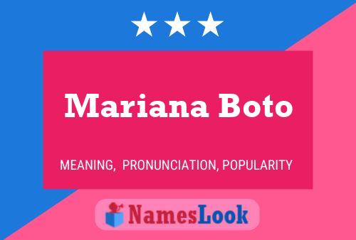 Mariana Boto Namensposter