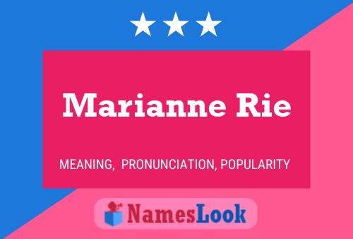 Marianne Rie Namensposter