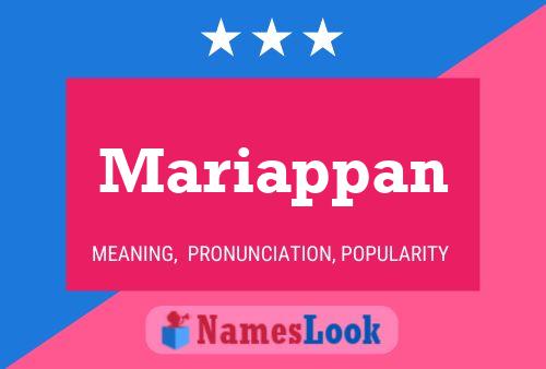 Mariappan Namensposter