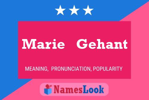 Marie   Gehant Namensposter