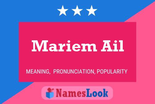 Mariem Ail Namensposter