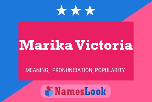 Marika Victoria Namensposter