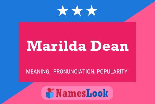 Marilda Dean Namensposter