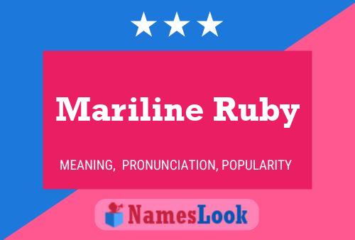 Mariline Ruby Namensposter