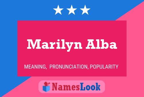 Marilyn Alba Namensposter