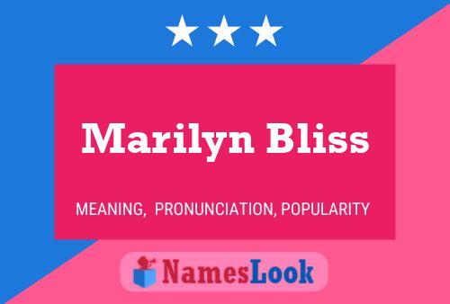 Marilyn Bliss Namensposter