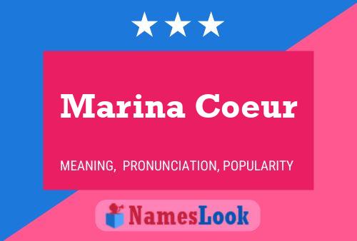 Marina Coeur Namensposter