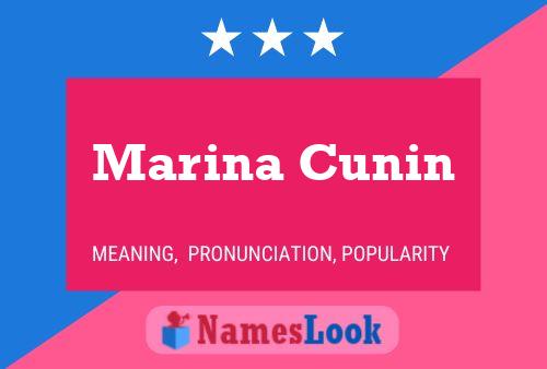 Marina Cunin Namensposter