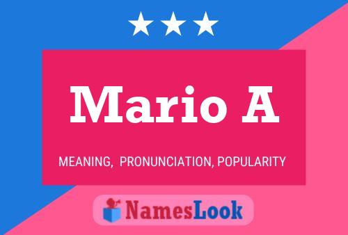 Mario A Namensposter