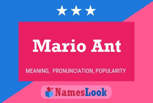 Mario Ant Namensposter