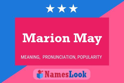 Marion May Namensposter