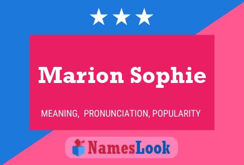 Marion Sophie Namensposter