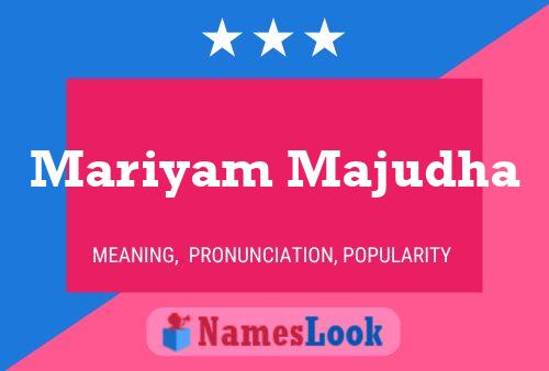 Mariyam Majudha Namensposter