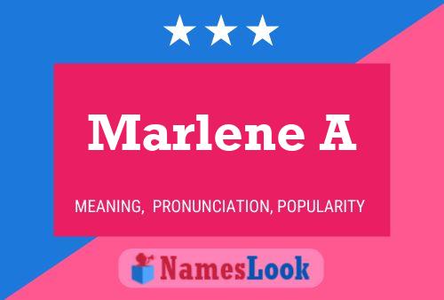 Marlene A Namensposter