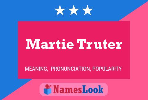 Martie Truter Namensposter