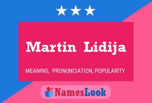 Martin  Lidija Namensposter