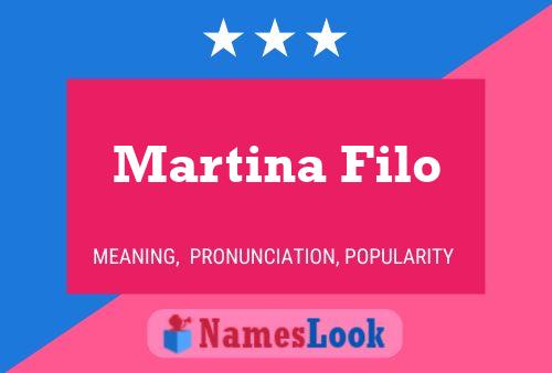 Martina Filo Namensposter