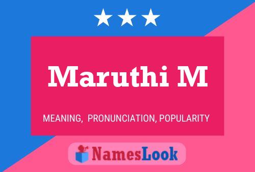 Maruthi M Namensposter