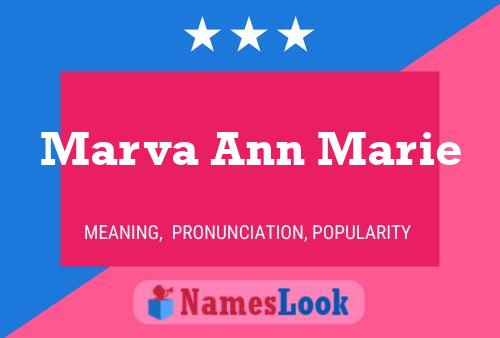 Marva Ann Marie Namensposter