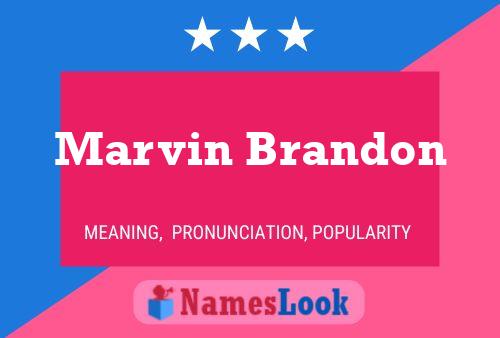 Marvin Brandon Namensposter