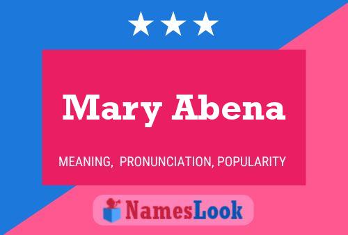 Mary Abena Namensposter