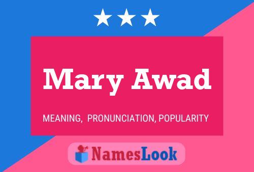 Mary Awad Namensposter