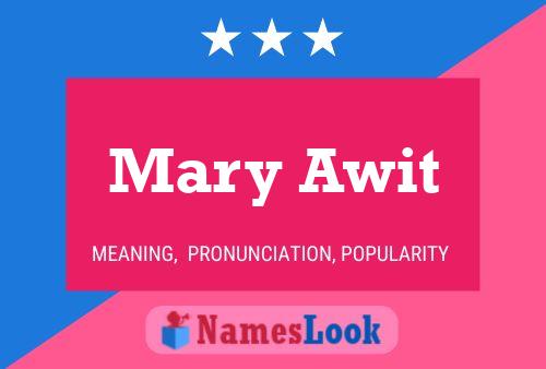 Mary Awit Namensposter