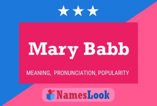 Mary Babb Namensposter