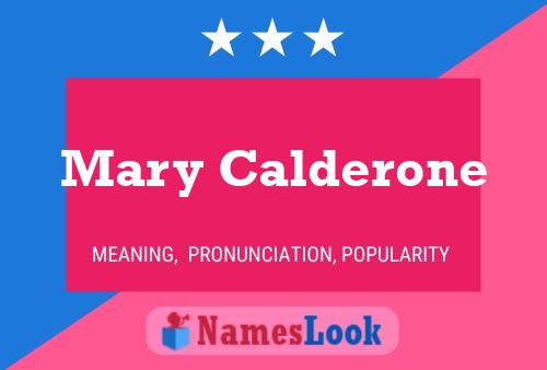 Mary Calderone Namensposter