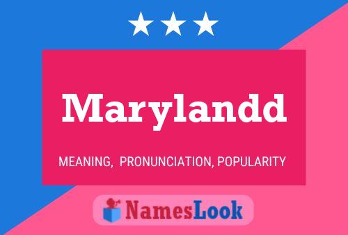 Marylandd Namensposter