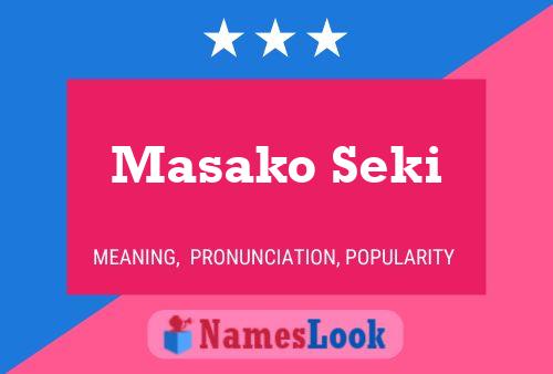 Masako Seki Namensposter