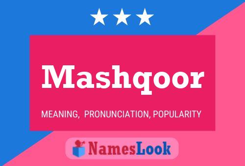 Mashqoor Namensposter