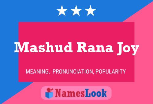 Mashud Rana Joy Namensposter