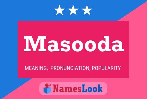 Masooda Namensposter