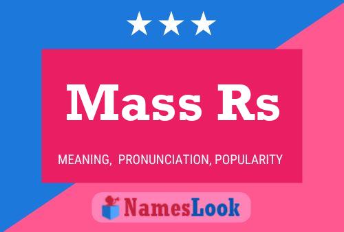 Mass Rs Namensposter