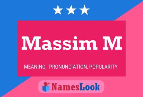 Massim M Namensposter