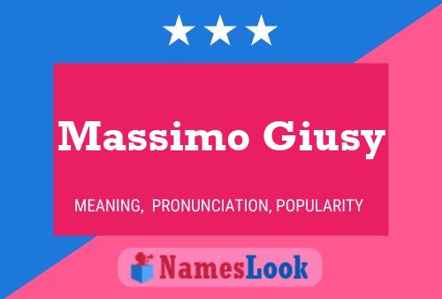 Massimo Giusy Namensposter