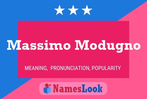 Massimo Modugno Namensposter