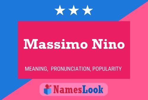 Massimo Nino Namensposter