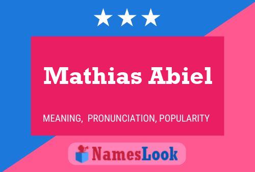 Mathias Abiel Namensposter