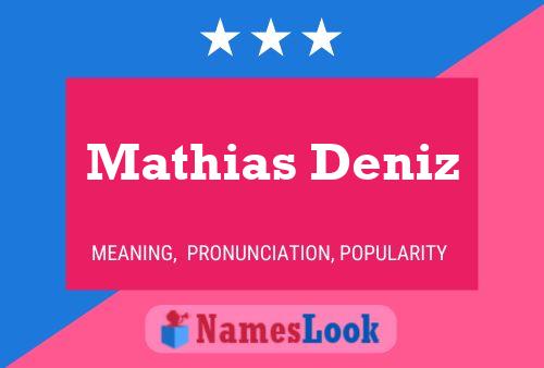 Mathias Deniz Namensposter