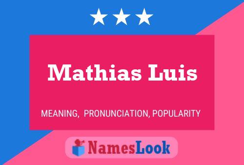 Mathias Luis Namensposter