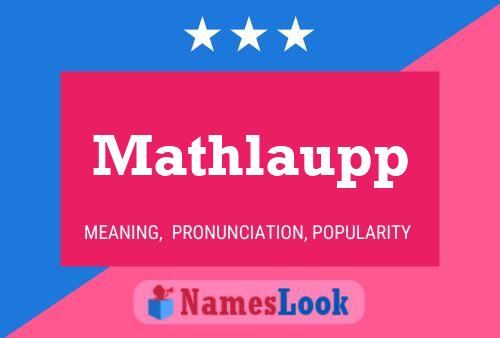 Mathlaupp Namensposter