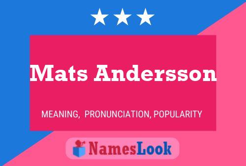 Mats Andersson Namensposter