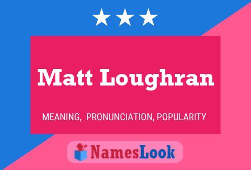 Matt Loughran Namensposter