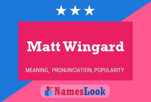 Matt Wingard Namensposter