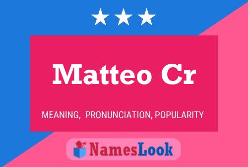 Matteo Cr Namensposter