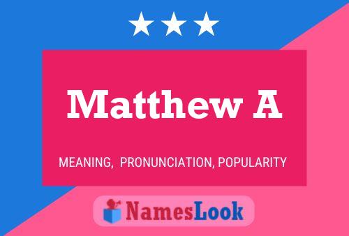 Matthew A Namensposter