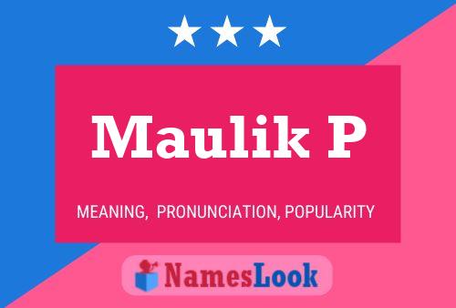 Maulik P Namensposter